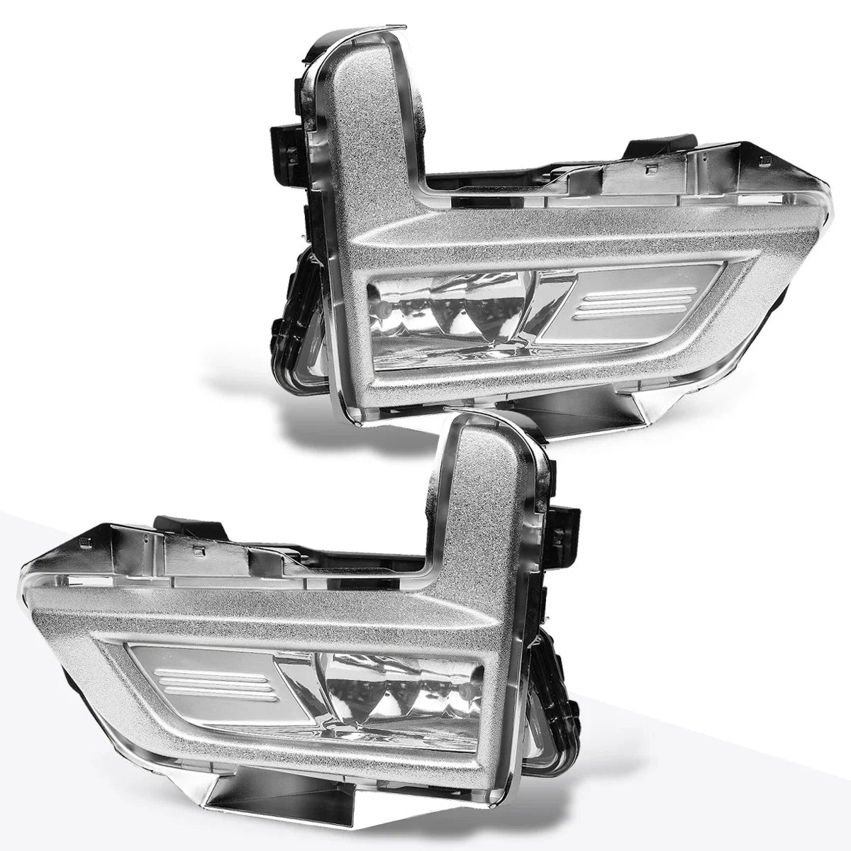 Clear Lens Front Bumper Fog Lights + Silver Bezel + Switch for Rogue (2017–2018)