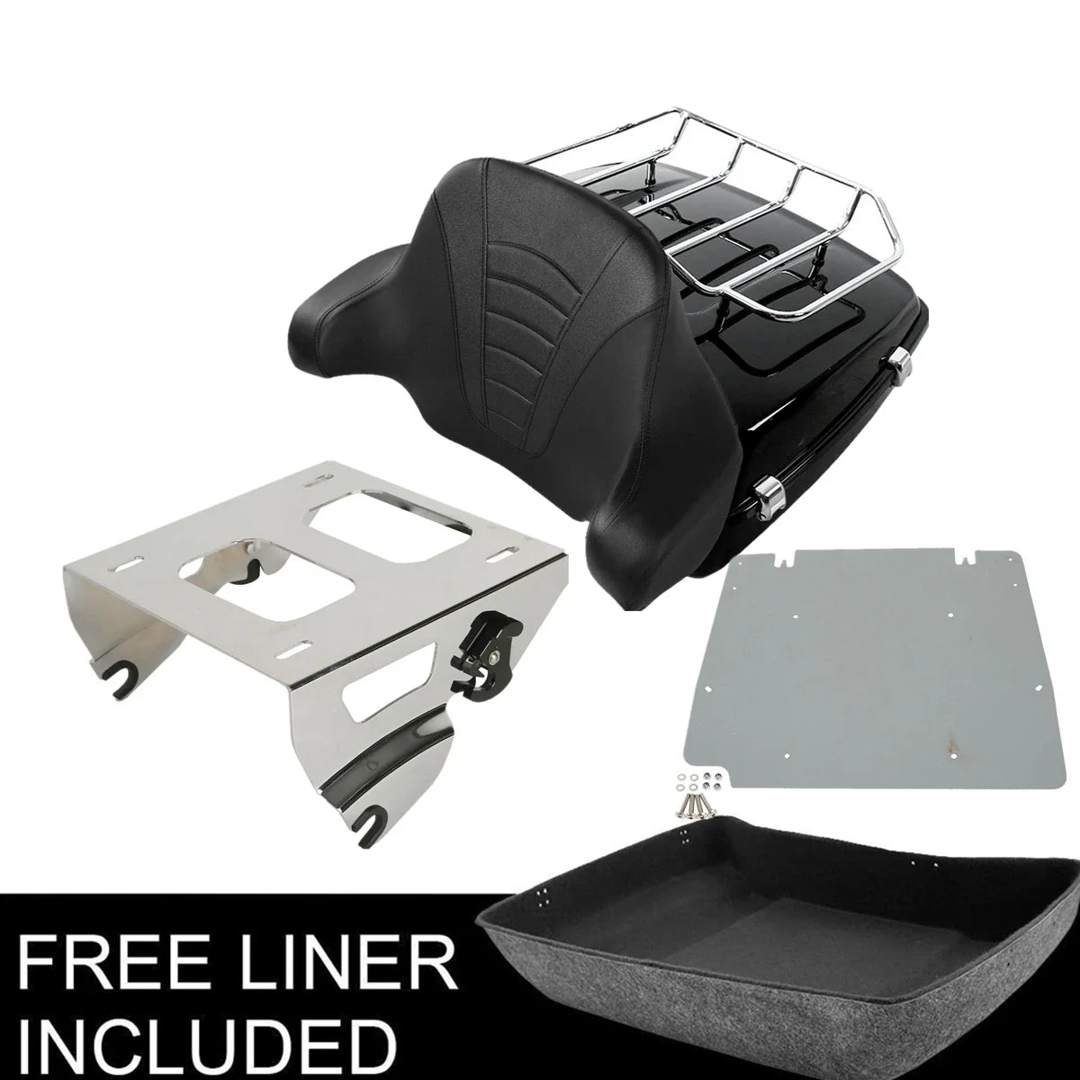 Chopped Base Plate for Solo Rack on Harley Touring Glide 2014–Present