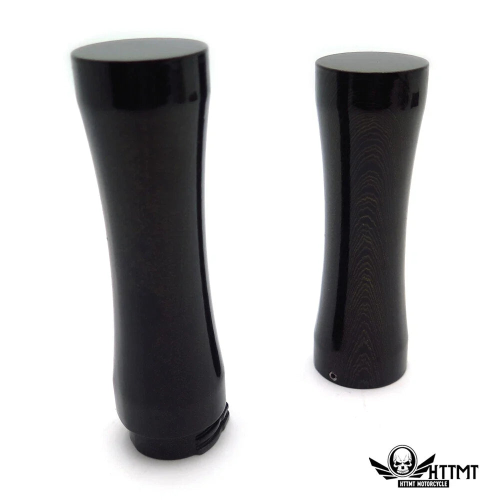 1" Slender Waist Black Hand Grips for Yamaha Honda Suzuki Harley