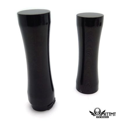 1" Slender Waist Black Hand Grips for Yamaha Honda Suzuki Harley