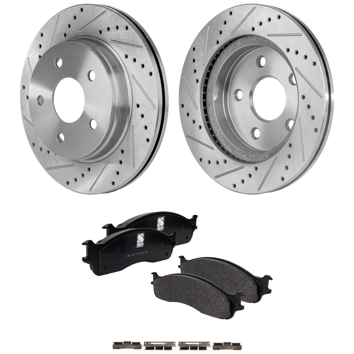 2007 Dodge Ram 1500 Disc Brake Pad Kit - Cross-drilled & Slotted