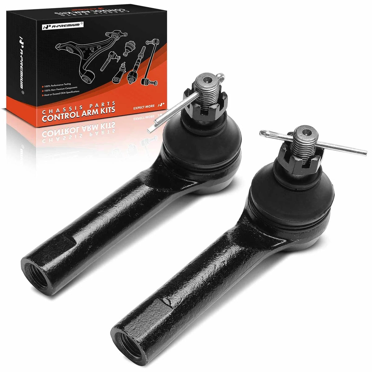 2X Front Outer Tie Rod Ends for Nissan Axxess (1990–1994)