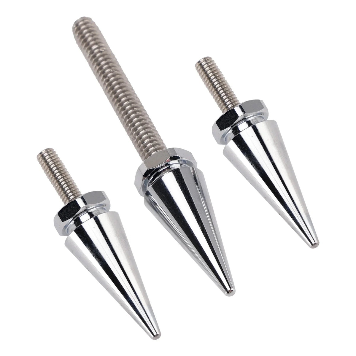 3X Silver 1/2"-20 Fairing Mounting Spike Bolts for Touring Windshield 2014-2025