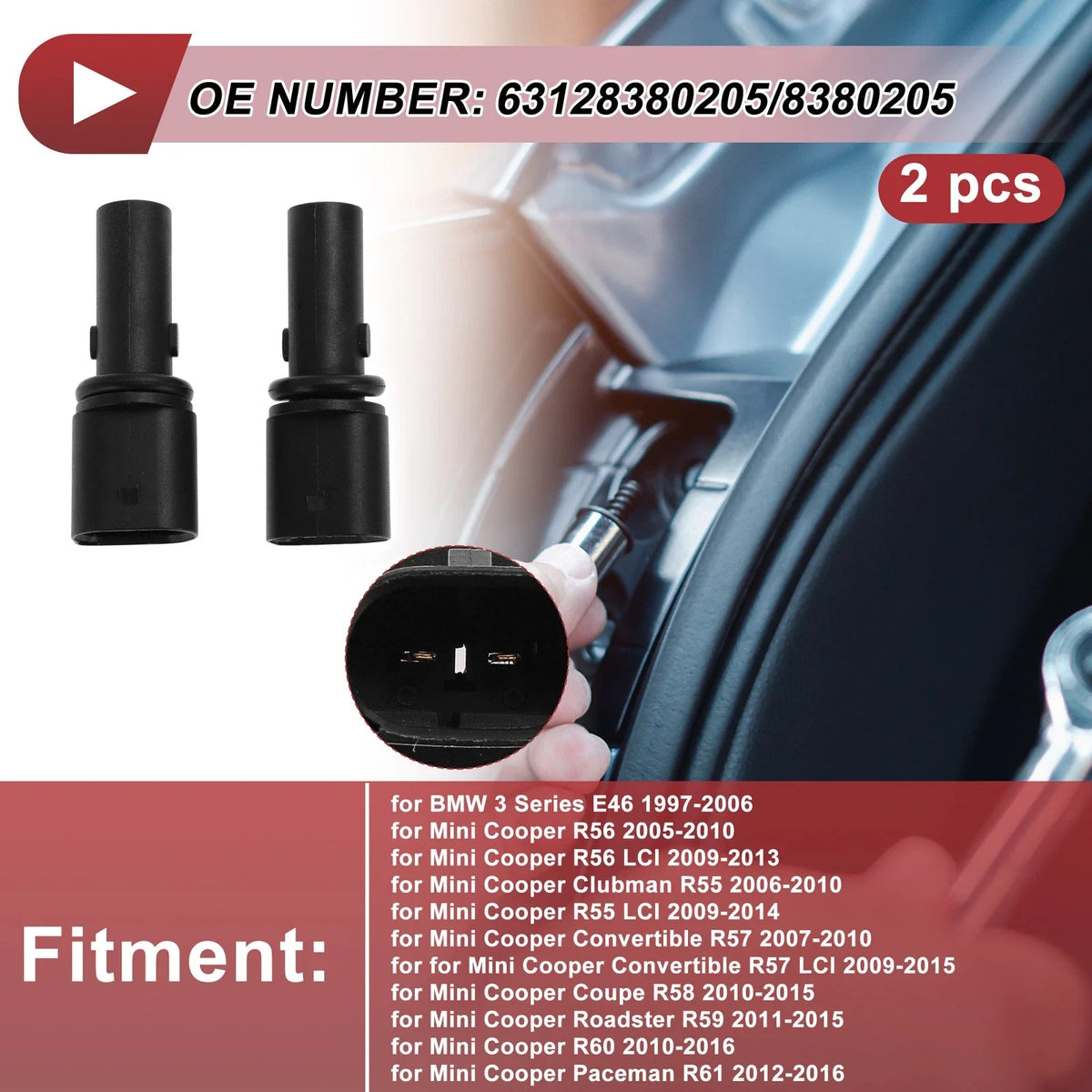 2 Pcs Parking Light Socket for BMW 3 Series E46 (1997–2006) No. 8380205