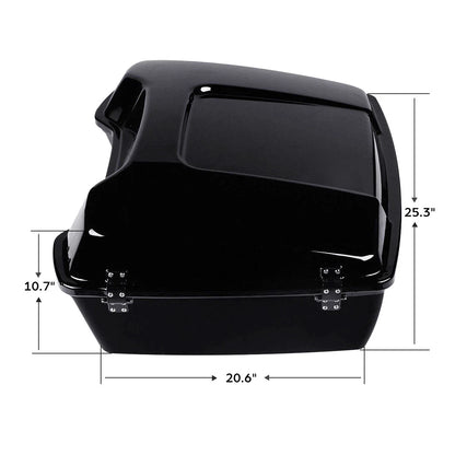 Chopped Trunk Backrest Pad and Rack for Harley Touring (97-08)