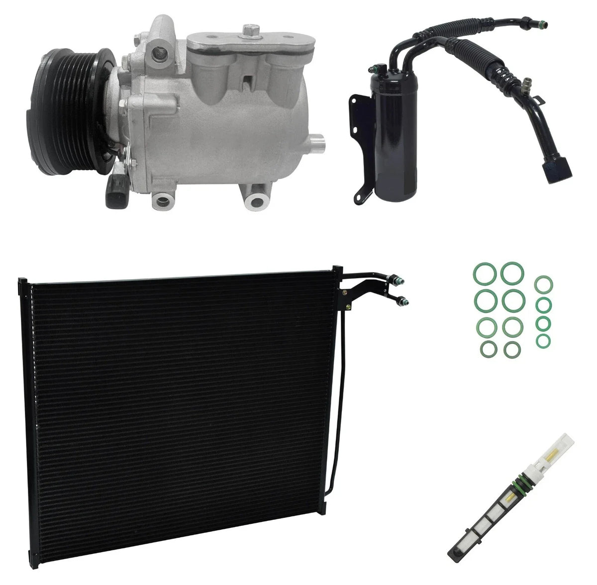 AC Compressor Kit with Condenser for Ford E-350 Super Duty (2003–2005)