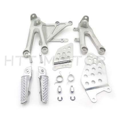 Front Footrest Pegs Bracket Set of 2 for Honda CBR1000RR 2004-2007 Silver