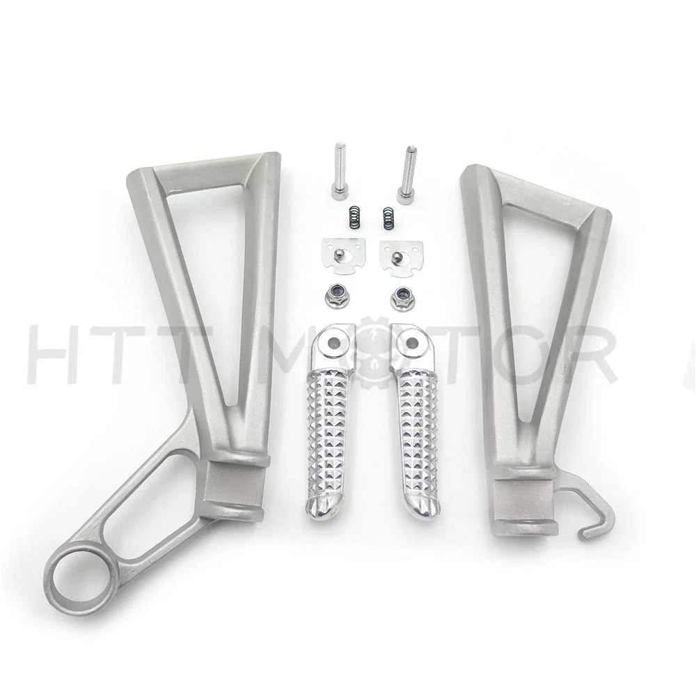 Rear Foot Peg Brackets - Silver for Yamaha YZF R6S 2006-2010