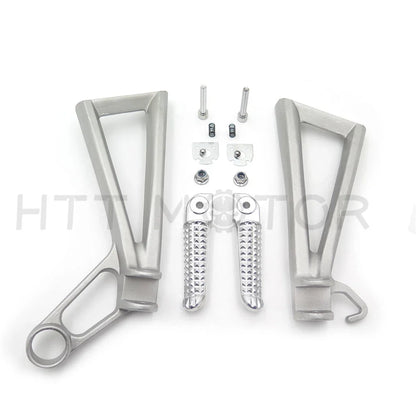 Rear Foot Peg Brackets - Silver for Yamaha YZF R6S 2006-2010