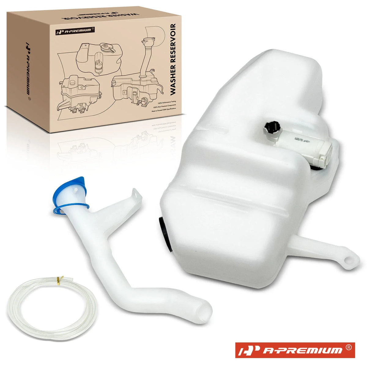 Windshield Washer Reservoir with Pump & Cap for Nissan Frontier (1998–2004)