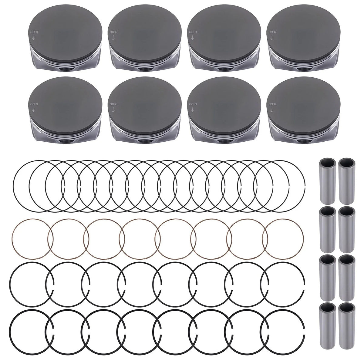 Piston Ring Set 8pcs for Jeep Grand Cherokee 5.7L V8 (2009-2016)