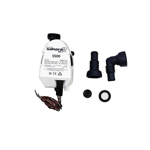 Attwood 5505-7 Sahara Mk2 12V 500 GPH Automatic Bilge Pump for Boats