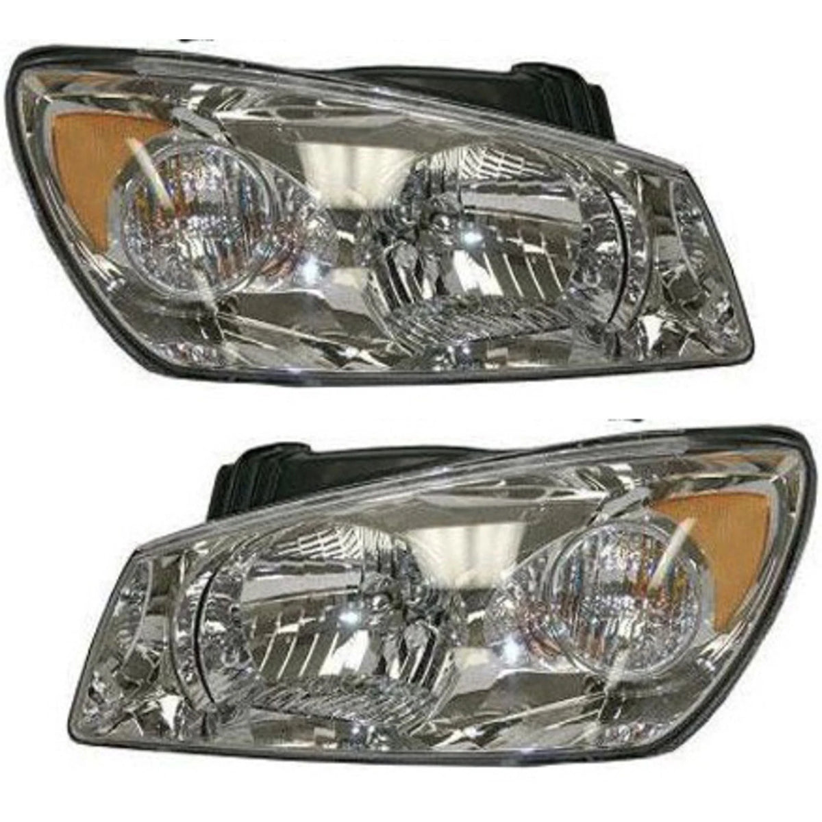 Headlight Set 2Pc for Kia Spectra Sedan (2004–2006) - Left & Right, With Bulb