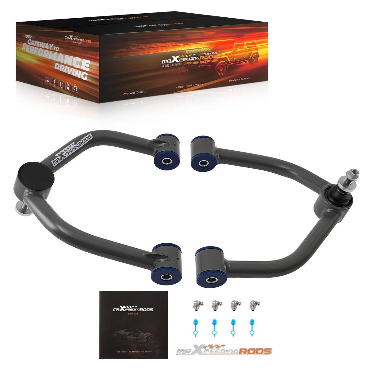 2x Front Upper Control Arms for Nissan Titan (2004–2004) 2-4" Lift Tubular