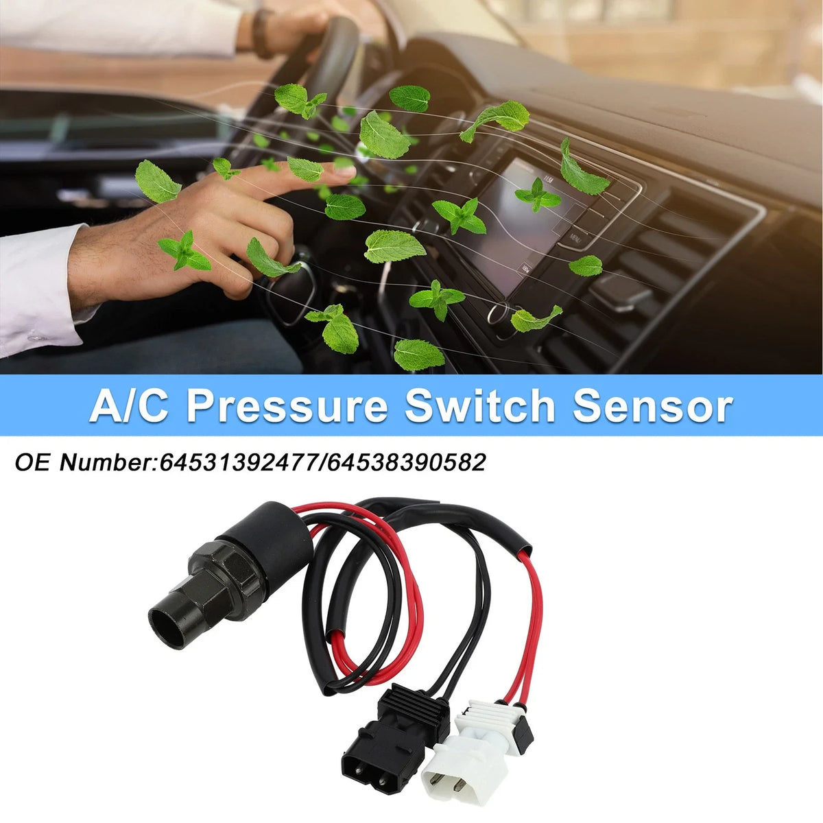 A/C Pressure Switch Sensor for BMW 318i (1992–1995) No. 64531392477