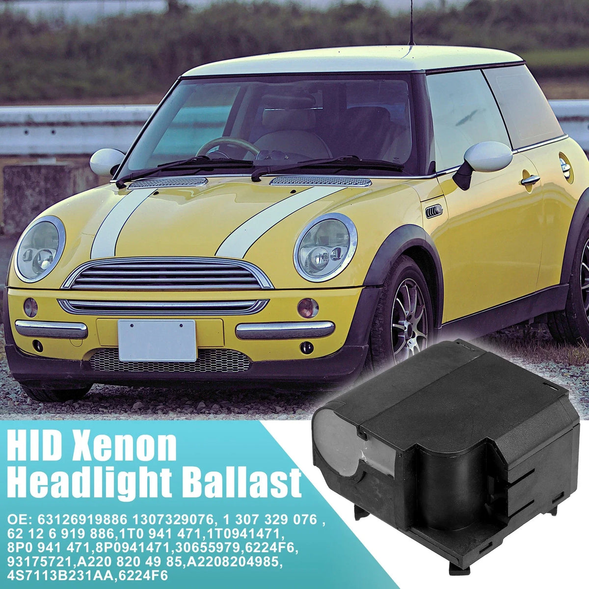 Xenon Headlight Igniter Bulb Holder 1307329076 for VW Golf GTi (2006–2009)