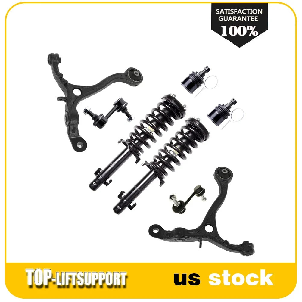 Set of 4 Front Struts Lower Control Arms Sway Bars for Honda Accord (2008–2012)