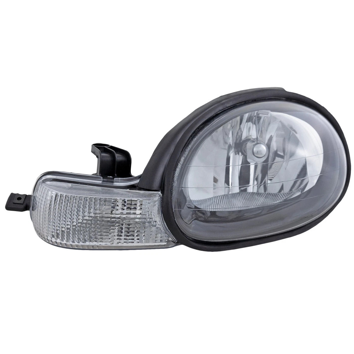 Halogen Headlight for Dodge Neon (2000–2002) Left Black Interior w/ Bulb