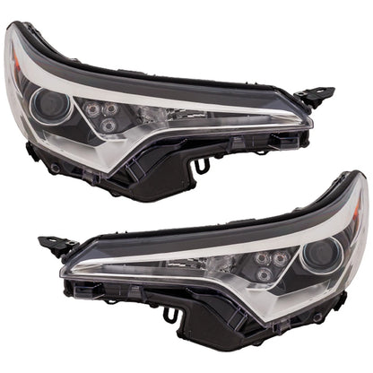 Headlights Set of 2 for Toyota C-HR (2017–2023) Left Right Pair