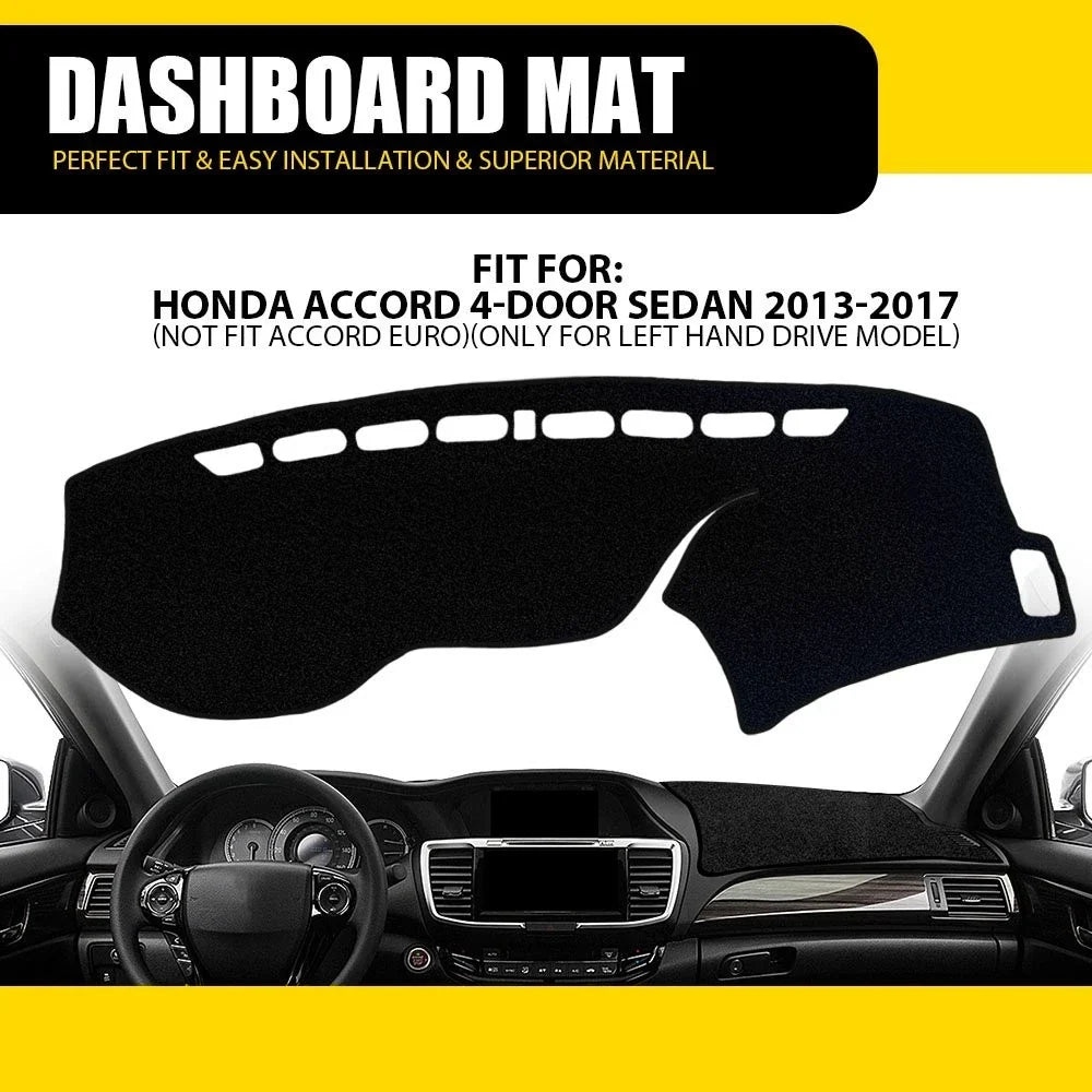 Dash Cover Mat for Honda Accord (2013–2017) Black