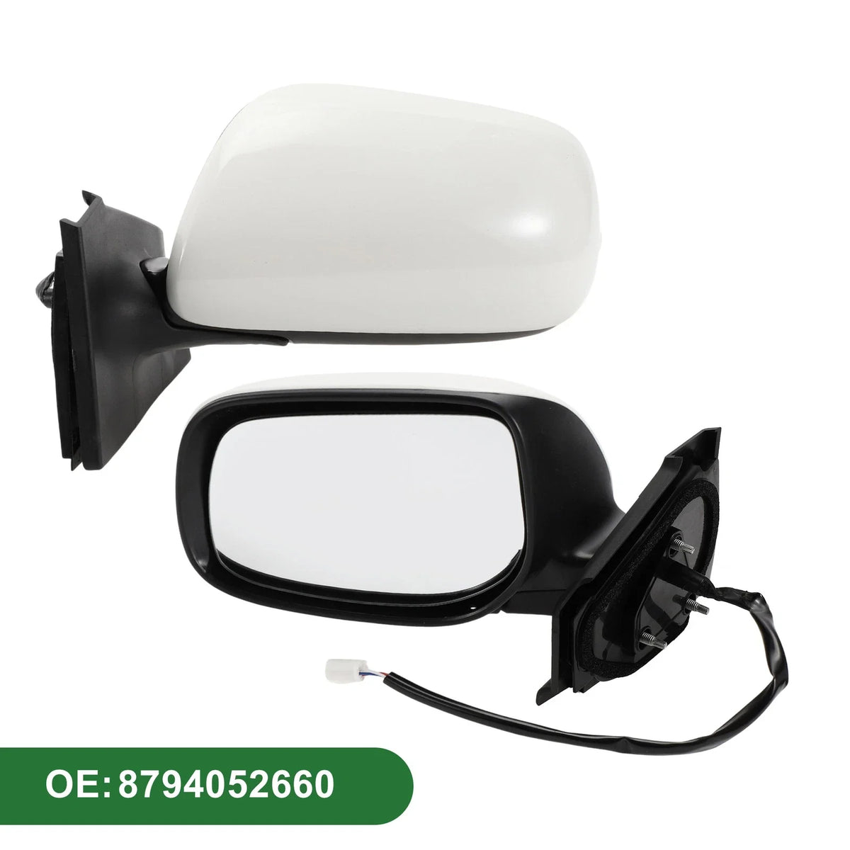 Left Side Door Mirror for Toyota Yaris Hatchback (2012–2019) Manual Folding White