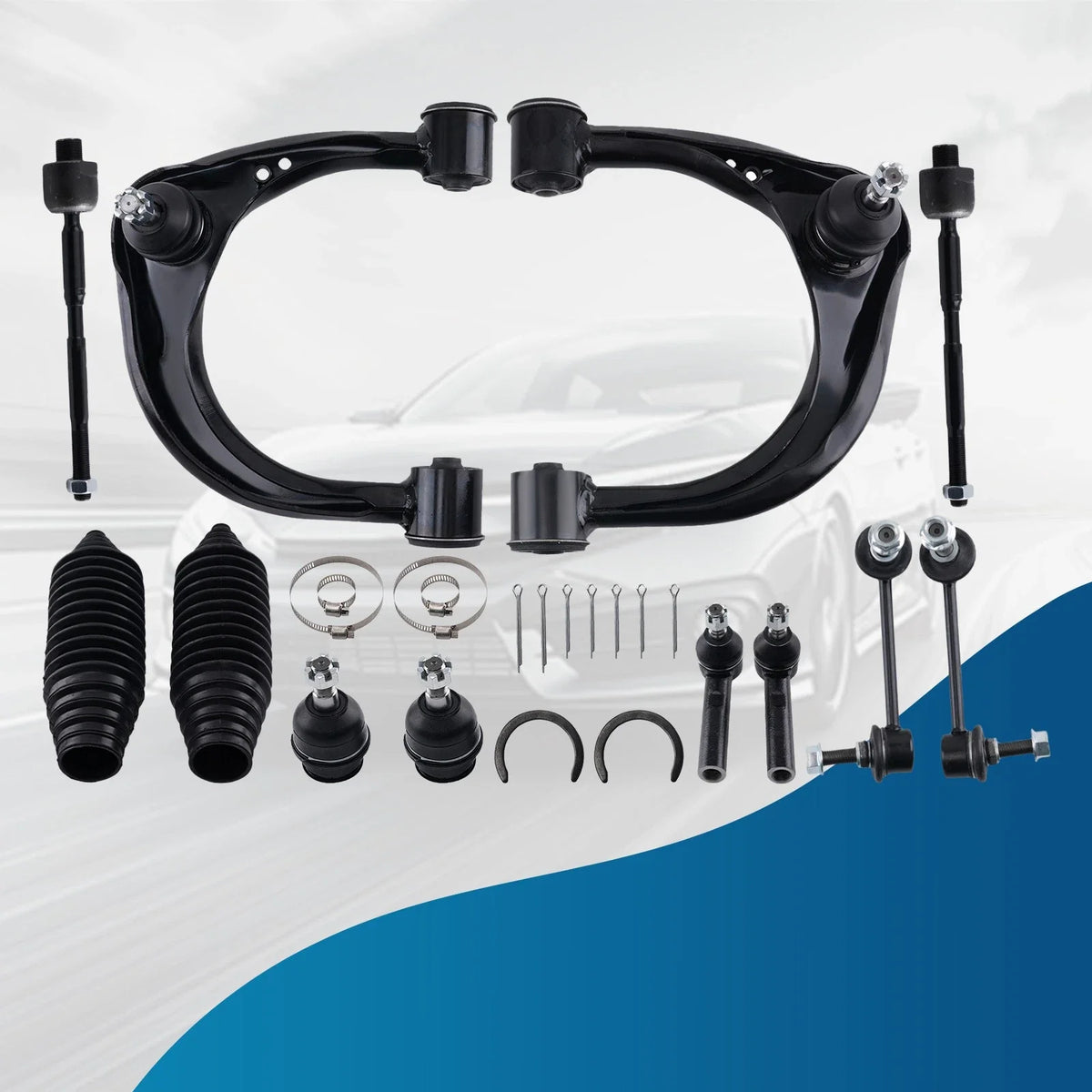 12Pc Front Upper Control Arm Suspension Kit for Toyota 4Runner Lexus GX470 (2003–2009)