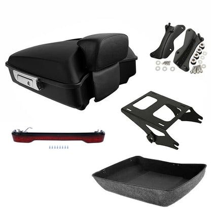 LED Light Rack for Chopped Trunk Backrest - Matte Finish Harley 2014-2026