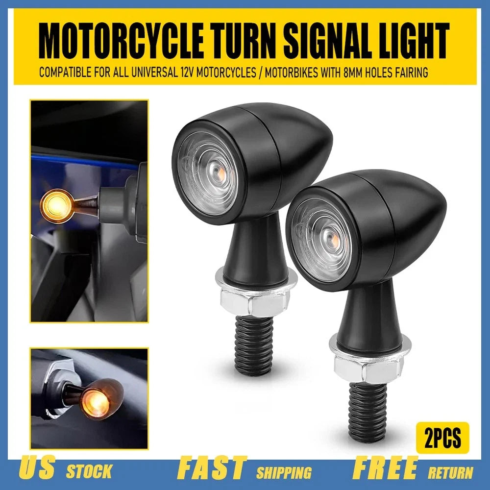 LED Bullet Mini Turn Signal Light for Bobber Cafe Racer