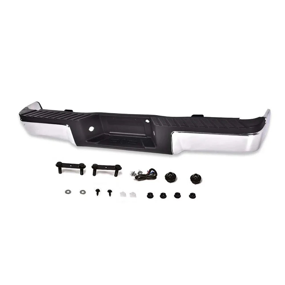 Chrome Rear Steel Bumper Assembly for Ford F150 (2009–2014)