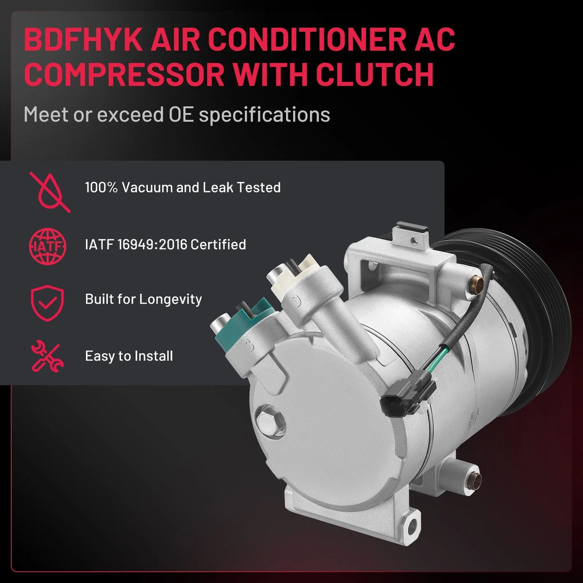 AC Compressor CO11332C for Ford Escape (2009–2012) & Mercury Mariner (2009–2011)
