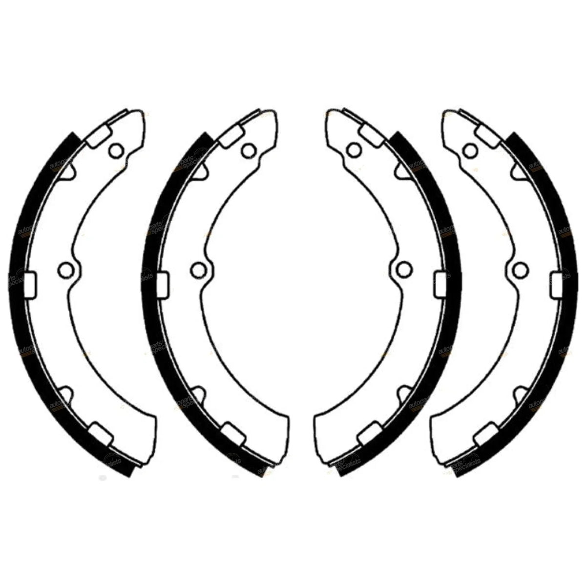 Rear Brake Shoes Set for Toyota Coaster (2004-2016)