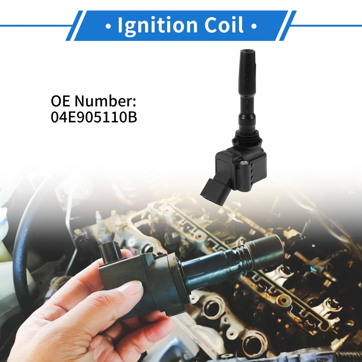 Ignition Coil Pack No. 04E905110B for Volkswagen Jetta L4 1.4L (2011–2018)