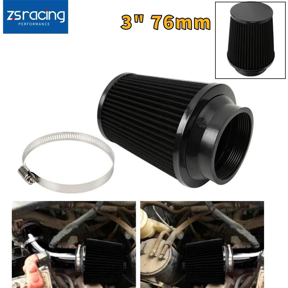 Dry Air Filter 3" 76mm High Flow for Toyota Hilux N70 2005-2015