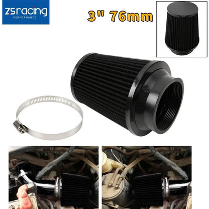 Dry Air Filter 3" 76mm High Flow for Toyota Hilux N70 2005-2015
