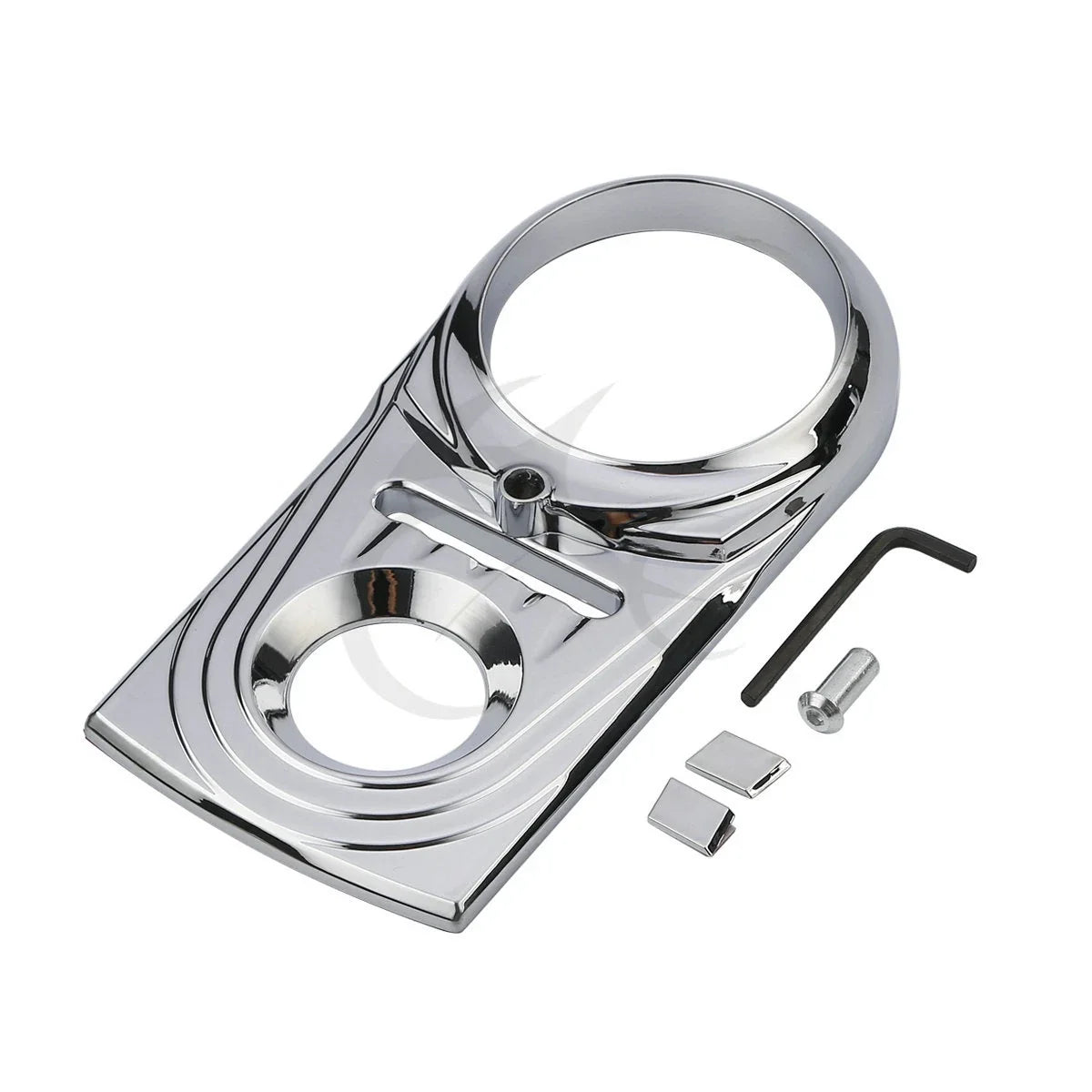 Dash Panel Insert Cover in Chrome/Black for Softail (2000–2017)