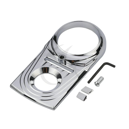 Dash Panel Insert Cover in Chrome/Black for Softail (2000–2017)
