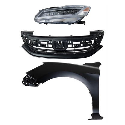 Headlight Kit for Honda Accord (2016–2017) Driver Side Assembly LED CAPA