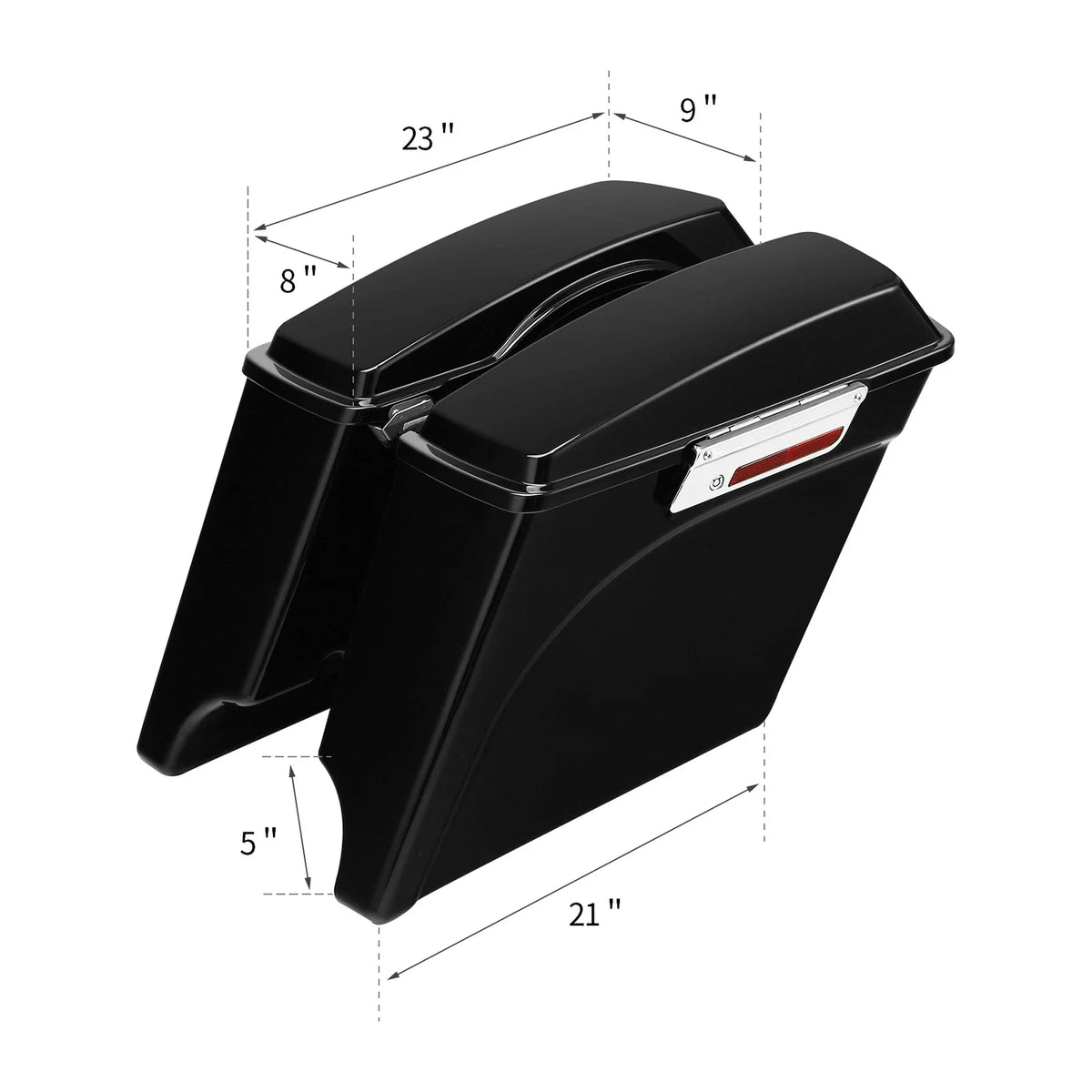 5" Hard Saddle Bags for Harley Softail Models (1984-2017)