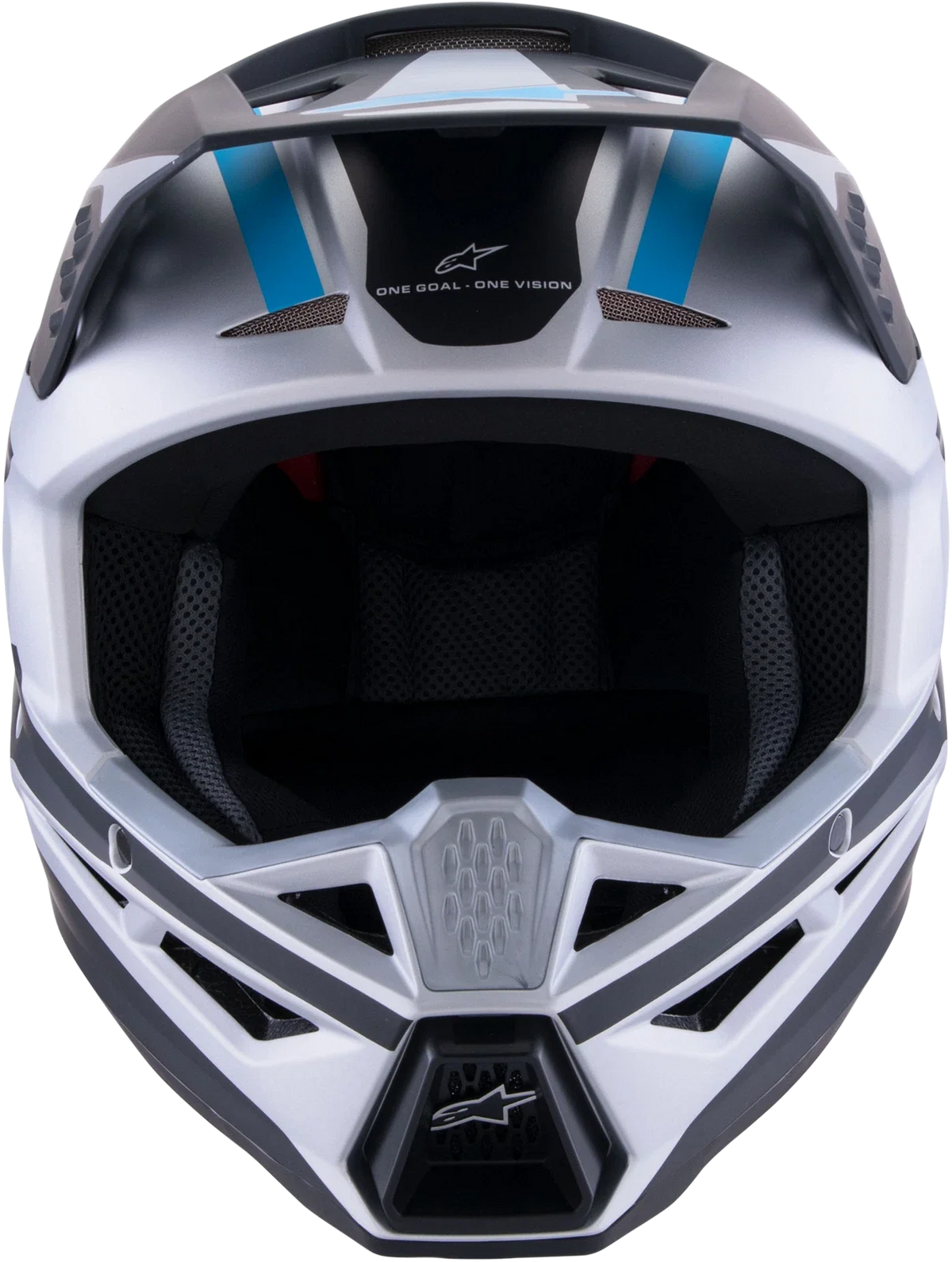 Alpinestars SM3 Heat Off-Road Helmet for Large Size (Matte Silver/Blue/Black)