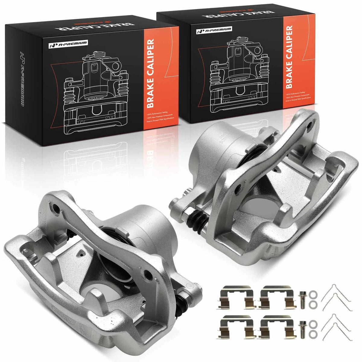 Pair Front Brake Calipers for Kia Niro (2017–2022) Hyundai Ioniq (2017–2022)