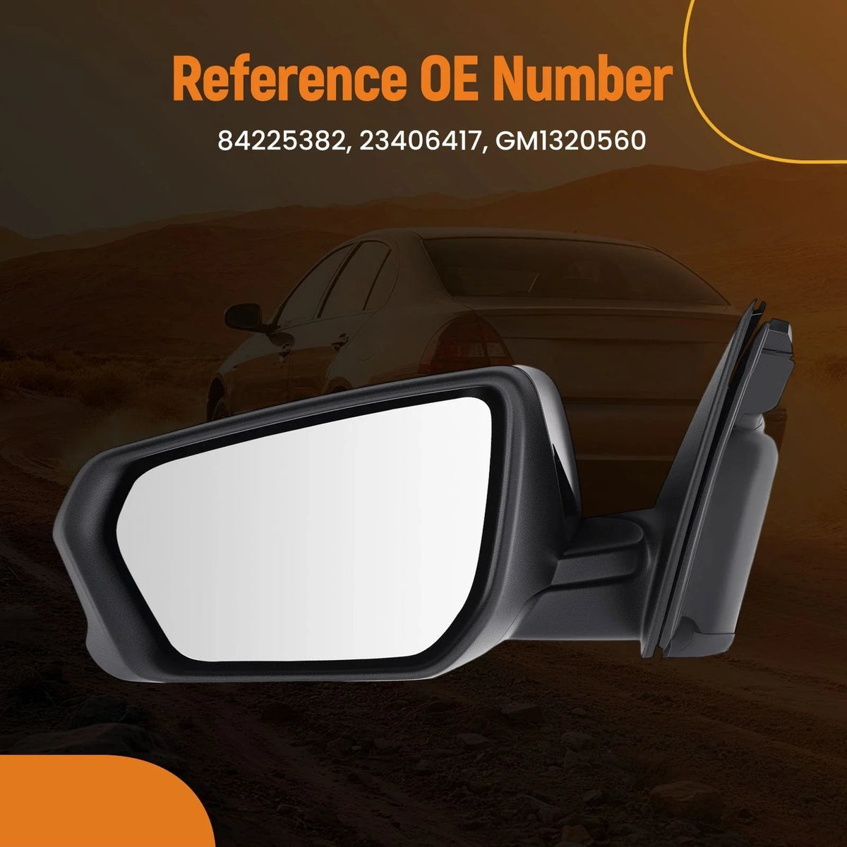 Heated Left Side View Mirror for Chevrolet Equinox (2018–2024) GM1320560