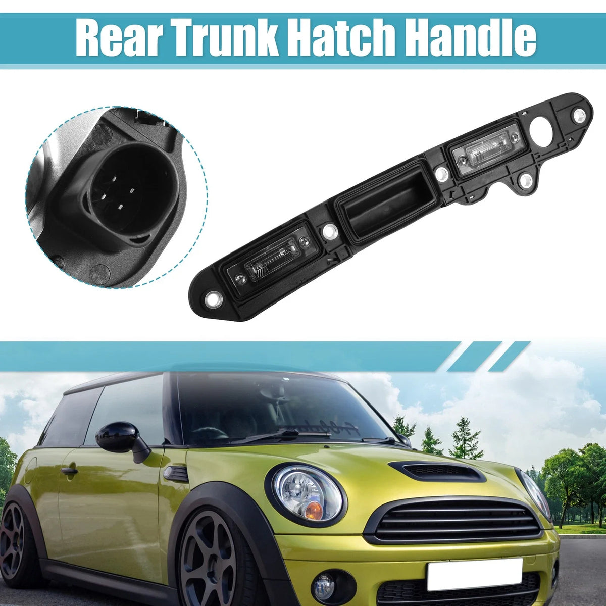 Rear Trunk Handle with Lamp for Volkswagen (1T0827574L, 1T0827574C, 1TD827574A)