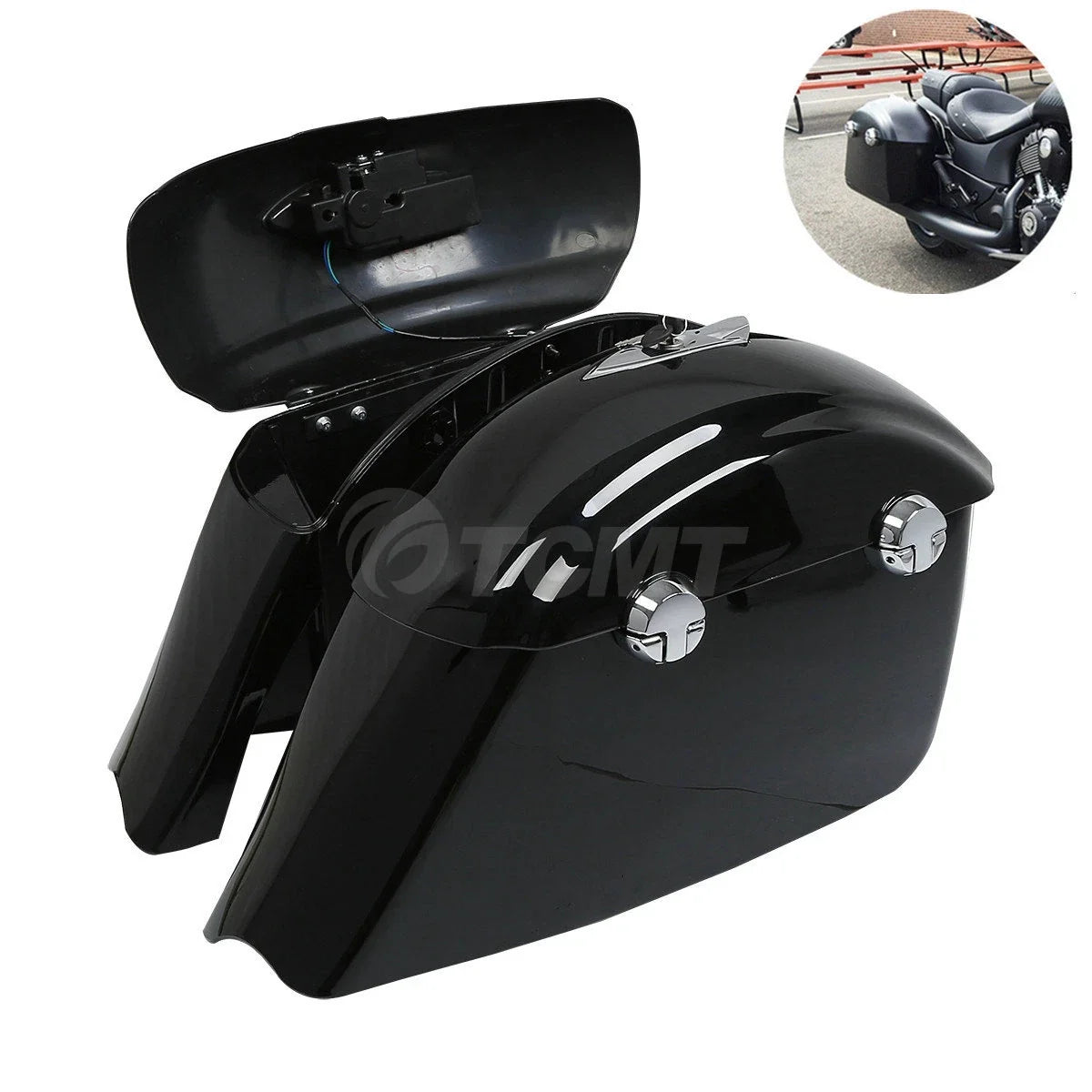 Hard Saddle Bag & Electronic Latch for Indian Chieftain Springfield (2014–2024)