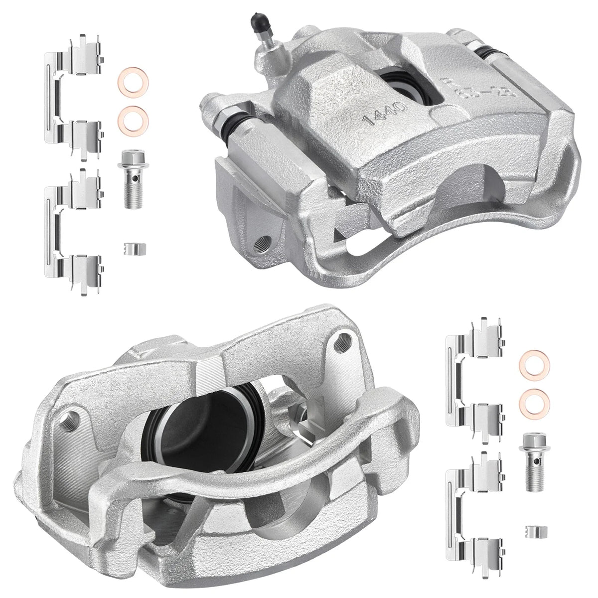 Set of 2 Front Brake Calipers with Brackets for 2002-2006 Toyota Camry