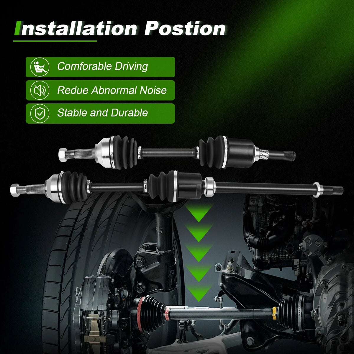 2X CV Axle Assembly for Rogue Select (2008–2013) Nissan Rogue