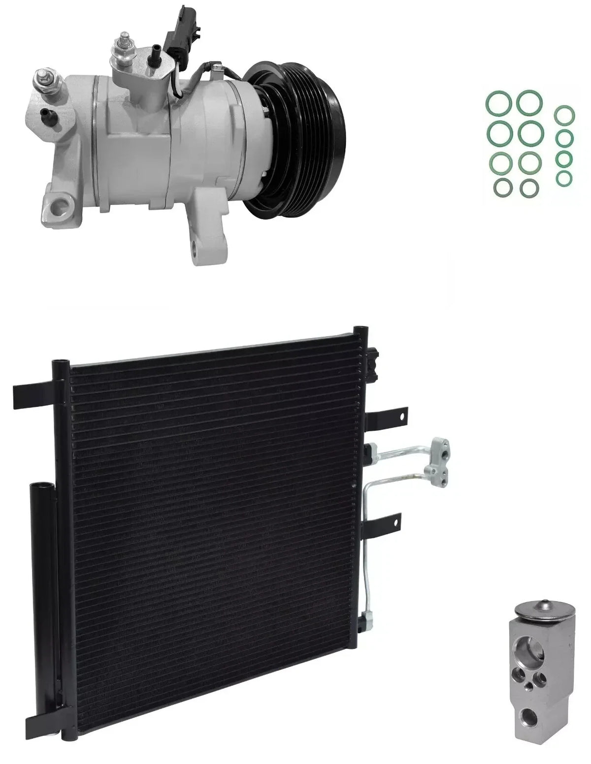 AC Compressor Kit With Condenser for Dodge Ram 2500 4.7L (2009–2018)
