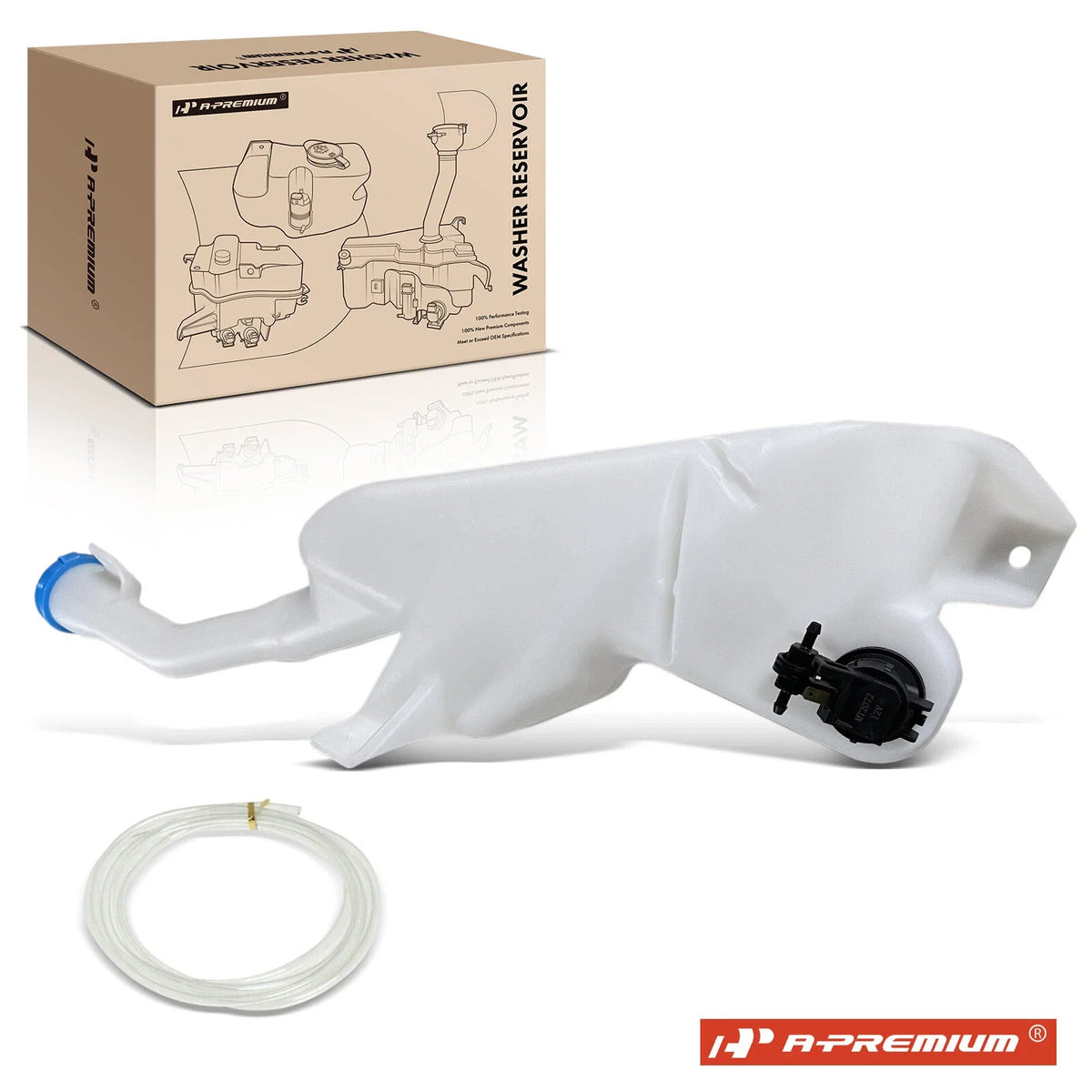 Windshield Washer Reservoir with Pump & Cap for Honda Odyssey (2005–2010)