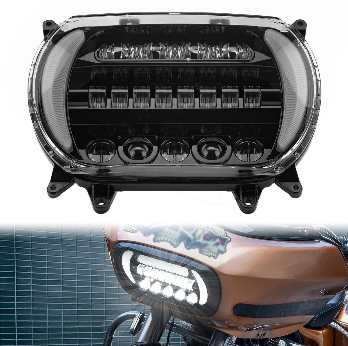 LED Headlight for 2015–2024 Road Glide by Harley
