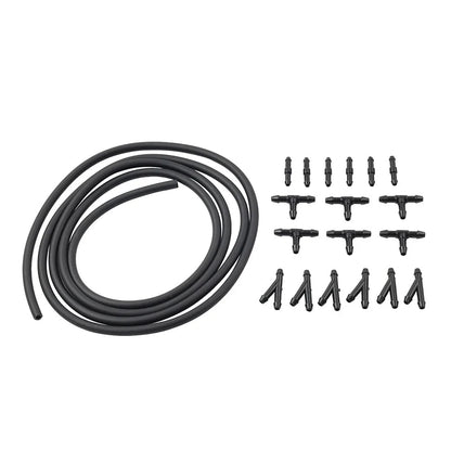 2M Windshield Washer Fluid Hose Kit with Connector for Universal Fit