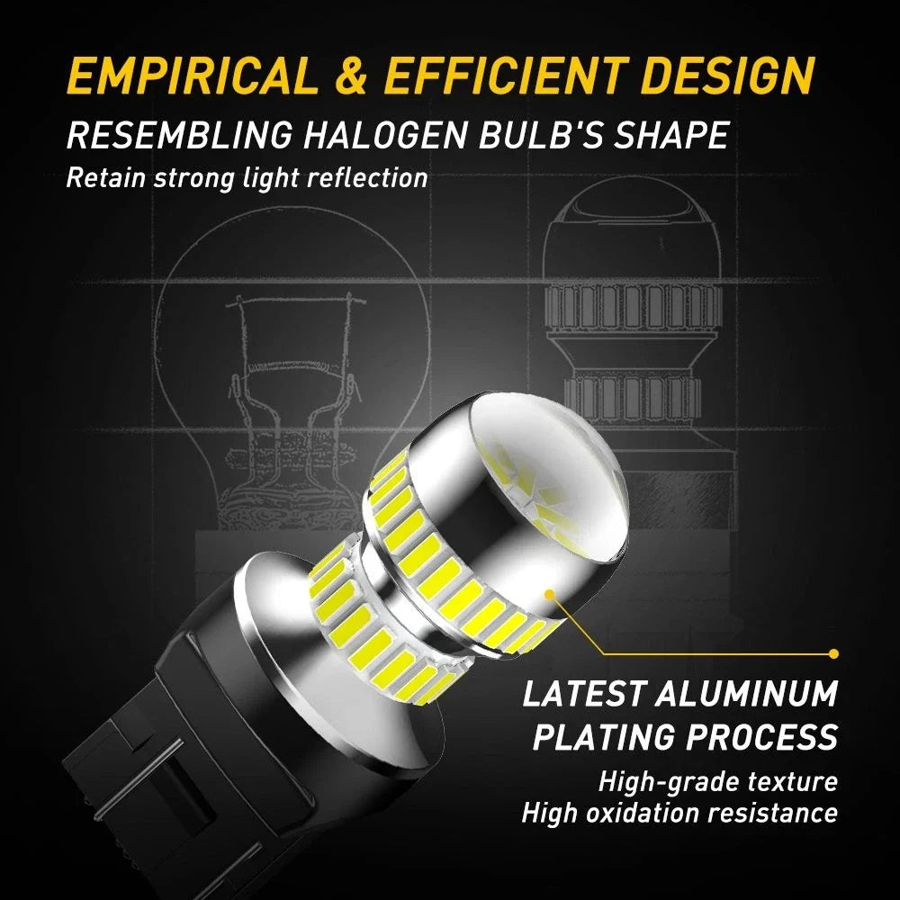 Set of 2 AUXITO 7440 7443 W21W LED 54 Up Back Reverse Light Bulbs (6000K)